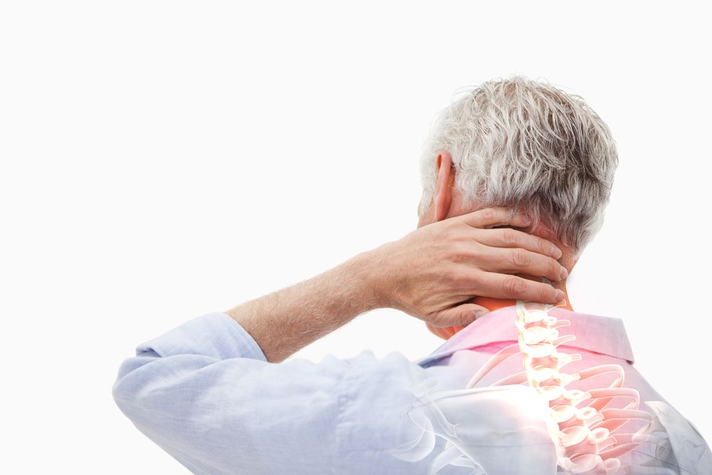 man with chronic neck pain